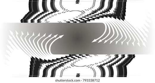broken arrows in black and white