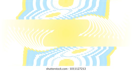 broken arrows in white blue and yellow