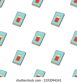 Broken Battery Pattern Seamless Background Texture Repeat Wallpaper Geometric Vector