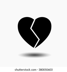 Broken black heart 