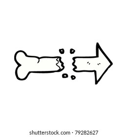 broken bone direction sign