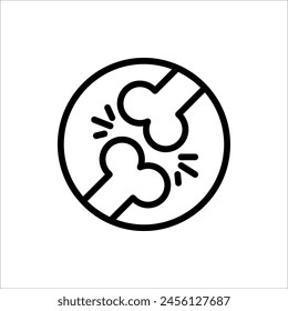 Broken bone fracture icon, vector illustration isolated on white background.