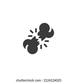 Broken Bone Icon Black and White Vector Graphic