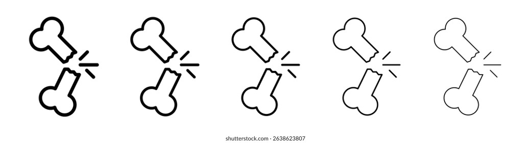 Broken bone icon concept. graphic design, logo, Web, UI.