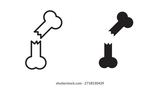 Broken bone icon concept for infographic, website or app.
