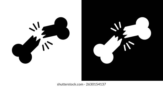 Broken bone icon concept, vector illustration
