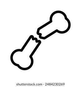 broken bone icon design in filled and outlined style