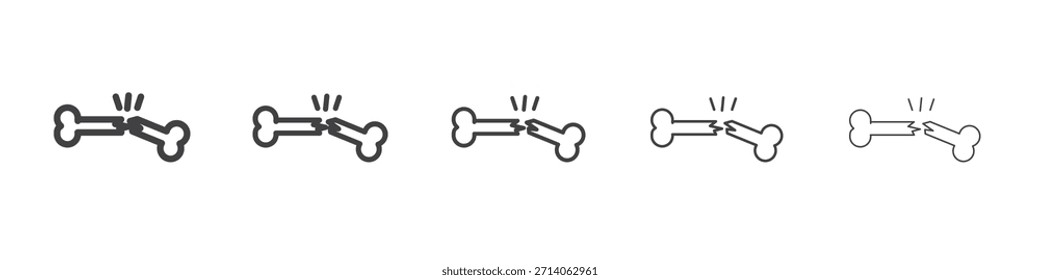 design de ícone de bone quebrado, logotipo, aplicativo, UI. Ilustração vetorial, EPS