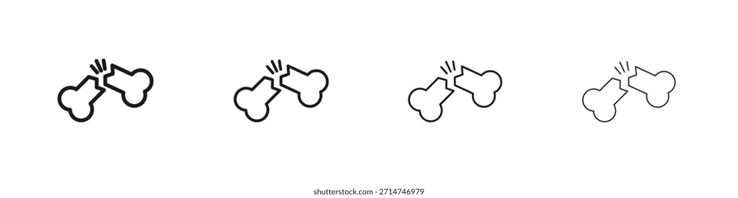 Broken bone icon Eps10. icons graphic design