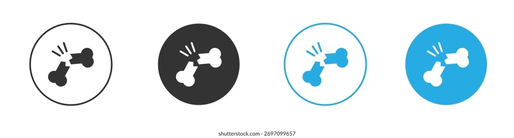 Broken bone icon. Graphic icon design template