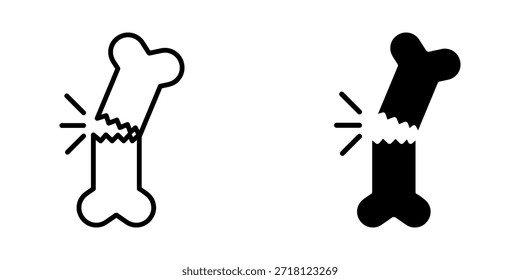 broken bone icon graphic vector icon