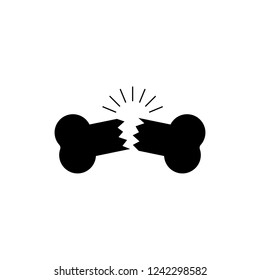 Broken bone icon, illustration isolated vector sign symbol