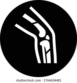 Broken bone icon, injury, leg, orthopedics