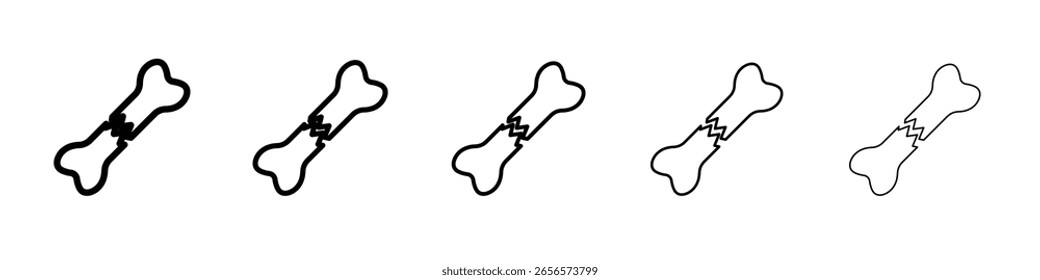 Ícone de bone quebrado esboço ilustração simples isolada