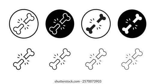 Broken bone icon Outline vector for web ui