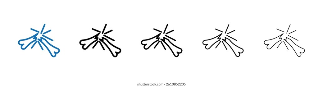 Broken bone icon Outline vector logo for web ui