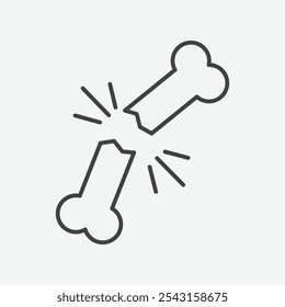 Broken bone icon set. vector illustration.