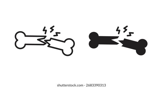 Broken bone icon symbol for your web designs. Icon logo, app, UI.