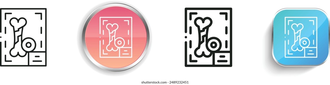 broken bone icon. Thin Linear, Regular and Button Style Design Isolated On White Background