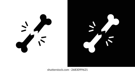 Diseños gráficos de Vector de icono de hueso roto. Adecuado para su uso en App de Web,