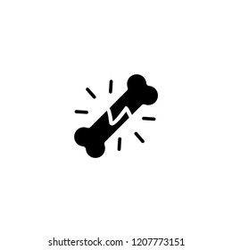 broken bone icon. broken bone vector illustration on white background for web and apps.