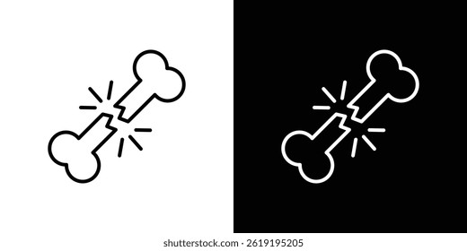 Broken bone icon. vector illustration, pictogram isolated. editable