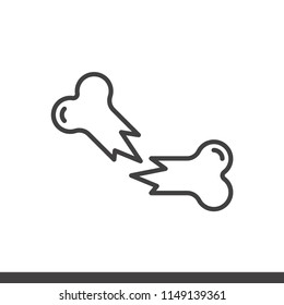 Broken bone icon vector image