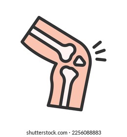 Broken Bone Icon vector image. Suitable for mobile apps, web apps and print media.