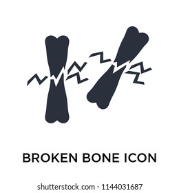 Broken bone icon vector isolated on white background for your web and mobile app design, Broken bone logo concept