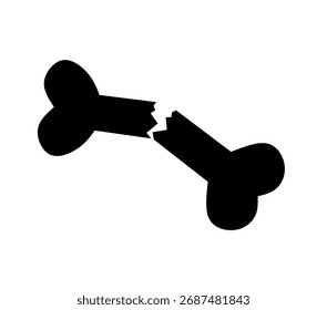 broken bone icon vector on white background