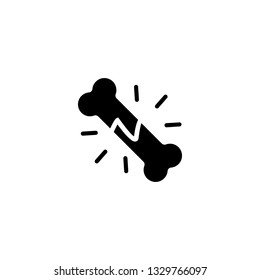 broken bone icon vector. broken bone sign on white background. broken bone icon for web and app