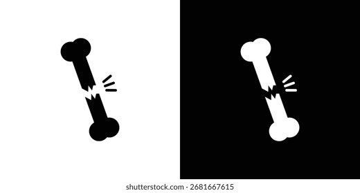 Broken bone icon Vector Silhouette for graphic and web design collection