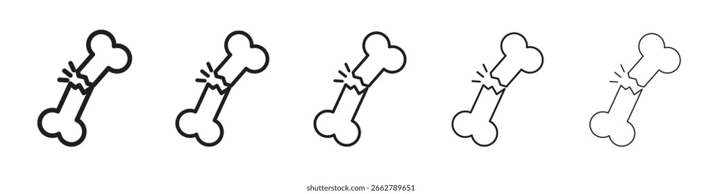 Gebrochenes Knochen-Symbol für Ihr Website-Design, Logo, App, Benutzeroberfläche.