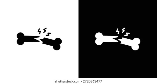 Broken bone icons for graphic and web design projects