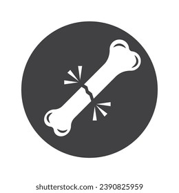 Broken bone icon,vector illustration template design