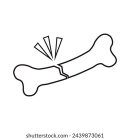 Broken bone icon,vector illustration template design
