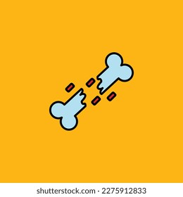 Broken Bone Logo Cool Icon