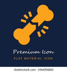 Broken Bone premium material ui ux isolated vector icon in navy blue and orange colors