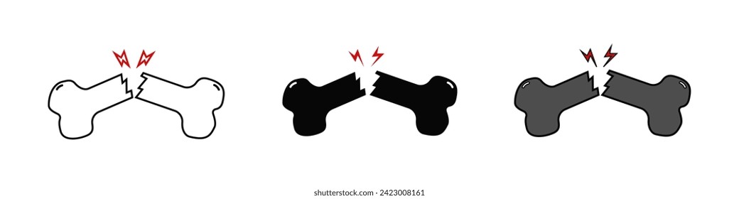 Broken bone	set. Human bone

