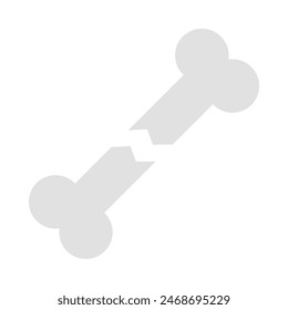 Broken Bone Vector Flat Icon Design