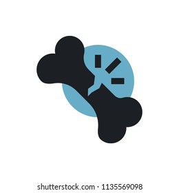 broken bone vector icon