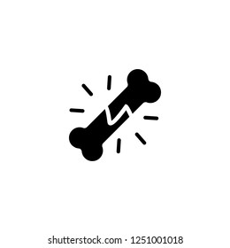 broken bone vector icon. broken bone sign on white background. broken bone icon for web and app