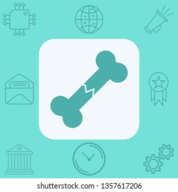 Broken bone vector icon sign symbol