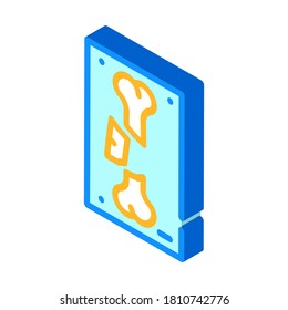 broken bone x-ray isometric icon vector. broken bone x-ray sign. isolated symbol illustration