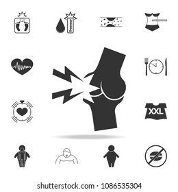 broken bones  icon. Detailed set of obesity icons. Premium graphic design. One of the collection icons for websites, web design, mobile app on white background
