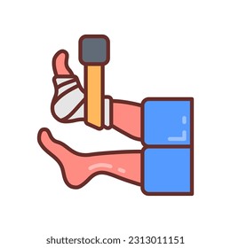 Broken Bones icon in vector. Illustration