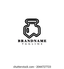 gebrochener Flaschenkarton Logo-Design-Vorlage moderne Vektorgrafik