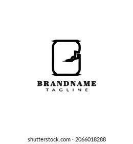 diseño del icono del logotipo de dibujos animados de botellas rotas Vector aislado negro moderno