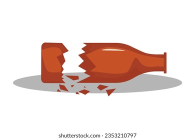 íconos de diseño de botellas rotas vectorial flor ilustración moderna
