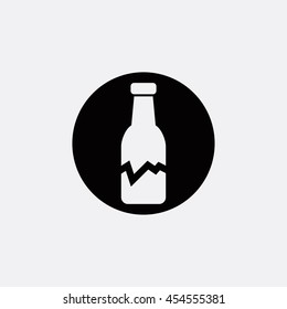 Broken bottle icon illustration isolated vector sign symbol